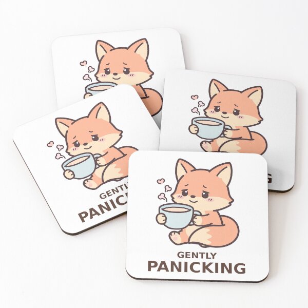Item preview, Gently Panicking - Kawaii Fox designed and sold by Visual Dept..