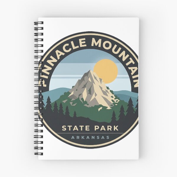 Item preview, Pinnacle Mountain Arkansas State Park Modern Retro Circle Sticker designed and sold by DetourDgn.