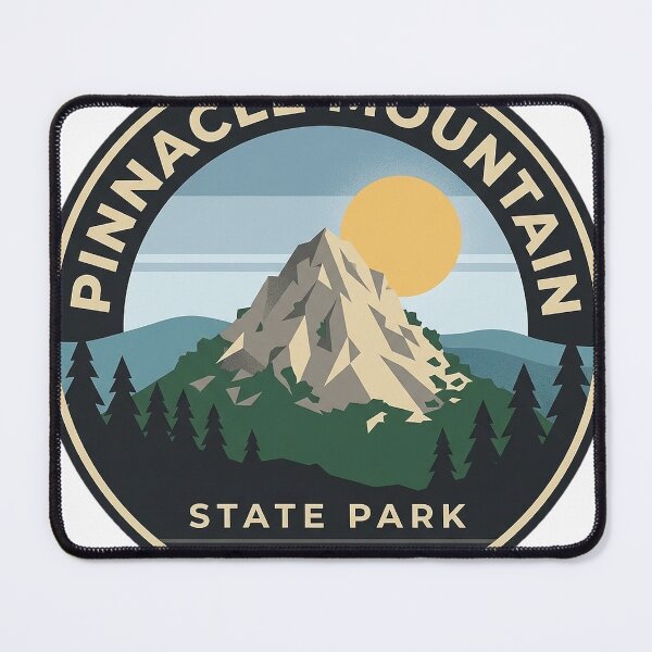 Item preview, Pinnacle Mountain Arkansas State Park Modern Retro Circle Sticker designed and sold by DetourDgn.