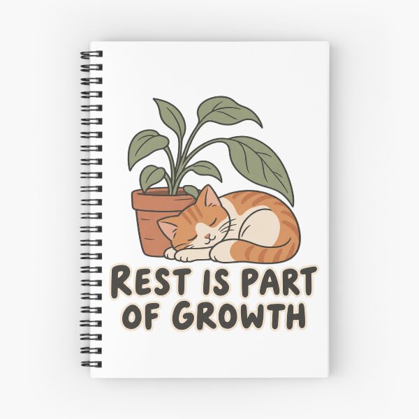 Item preview, Rest Is Part of Growth Sleeping Cat designed and sold by FujinStore24.