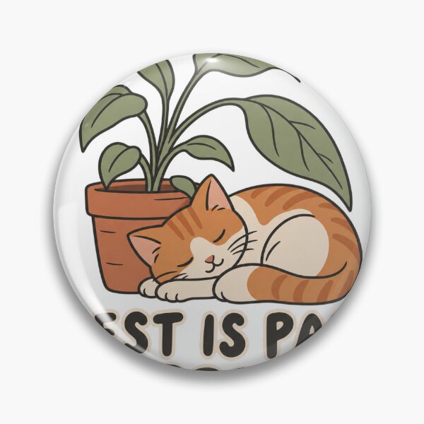 Item preview, Rest Is Part of Growth Sleeping Cat designed and sold by FujinStore24.