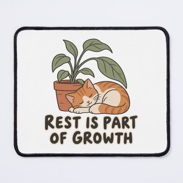 Item preview, Rest Is Part of Growth Sleeping Cat designed and sold by FujinStore24.