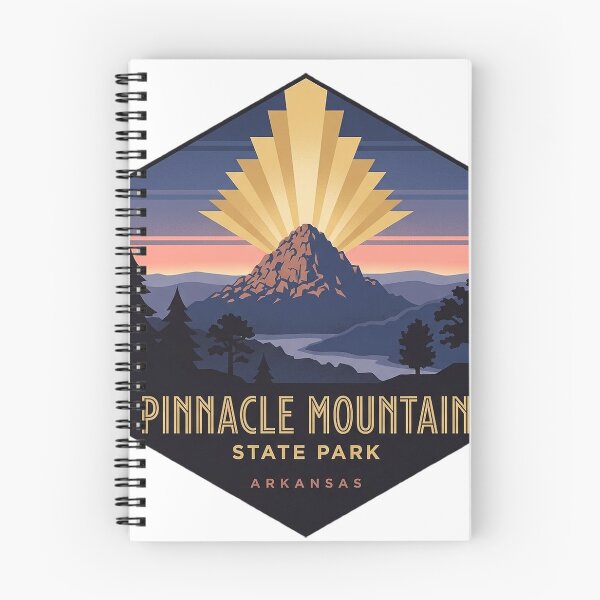 Item preview, Pinnacle Mountain State Park Art Deco Hexagon Sticker Arkansas designed and sold by DetourDgn.