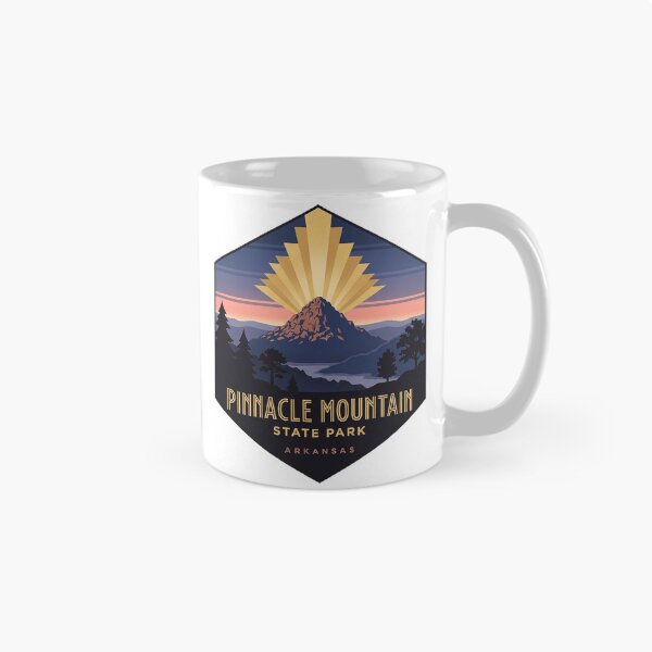 Item preview, Pinnacle Mountain State Park Art Deco Hexagon Sticker Arkansas designed and sold by DetourDgn.