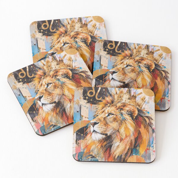 Item preview, Leo Zodiac Painting – Colourful Lion Astrology Artwork designed and sold by GalleryKauffeld.