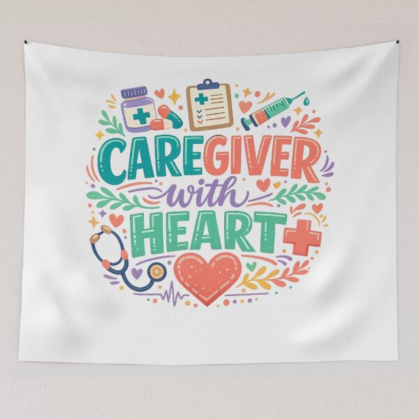 Item preview, Caregiver With Heart Healthcare Worker Nurse Medical Appreciation Design designed and sold by inkoutninja.