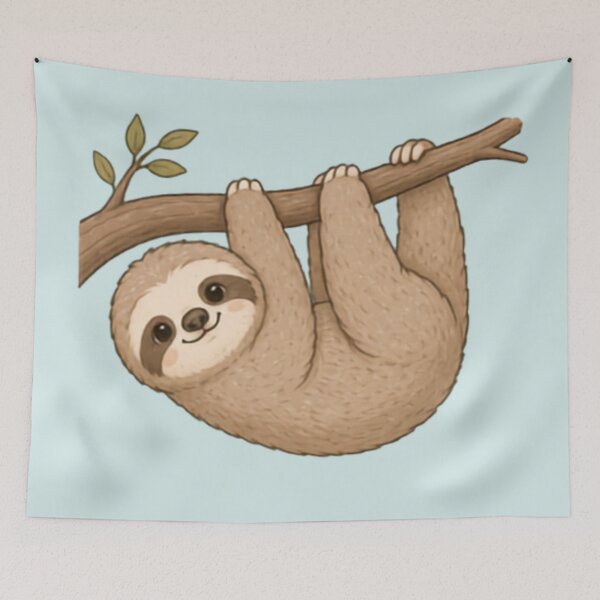 Item preview, Hanging Around Sloth designed and sold by MellowMunchkins.