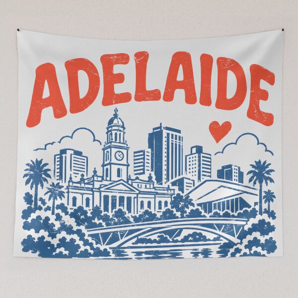 Item preview, Adelaide Australia Retro City designed and sold by HowToCanadian.