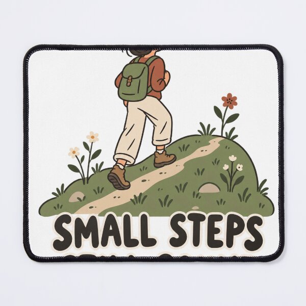 Item preview, Small Steps Still Count Gentle Hiking Illustration designed and sold by FujinStore24.