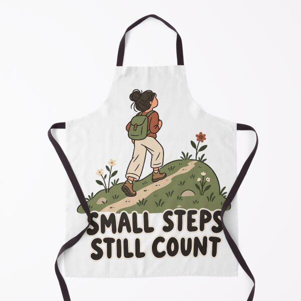 Item preview, Small Steps Still Count Gentle Hiking Illustration designed and sold by FujinStore24.