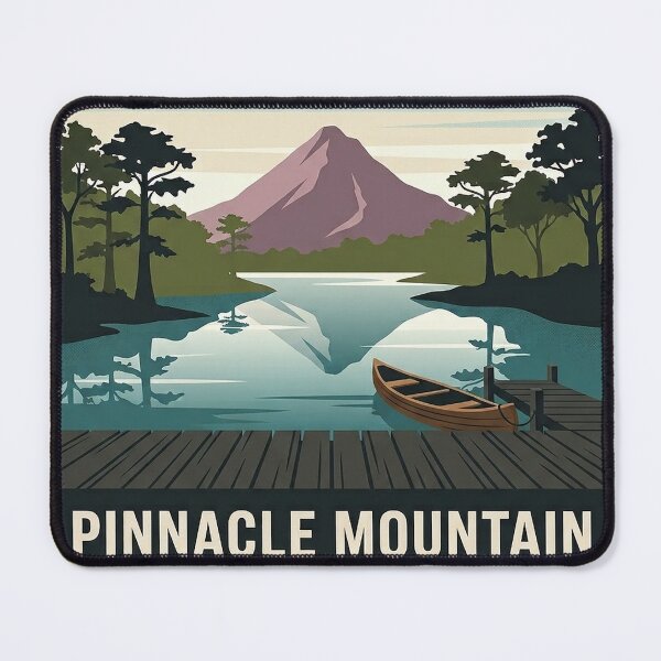 Item preview, Pinnacle Mountain Little Maumelle River Canoe Sticker Arkansas designed and sold by DetourDgn.