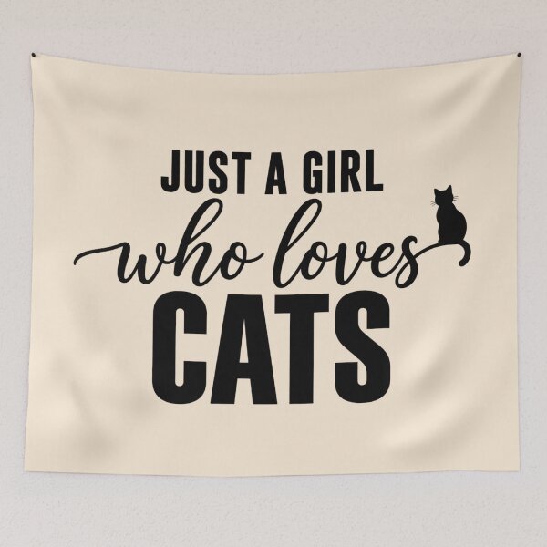 Item preview, Juat A Girl Who Love Cat Quote Kitten Silhouette designed and sold by Yellowriversss.
