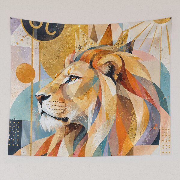 Item preview, Leo Zodiac Painting – Colourful Lion Astrology Artwork designed and sold by GalleryKauffeld.