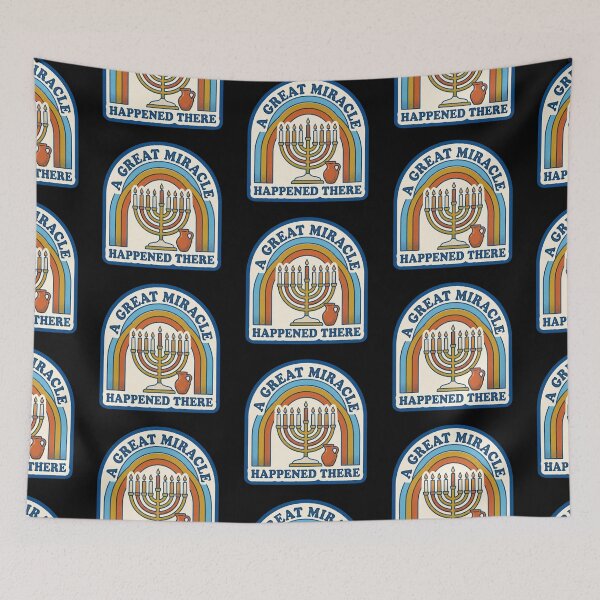 Item preview, Retro Hanukkah Menorah — A Great Miracle designed and sold by TheCalmEdit.