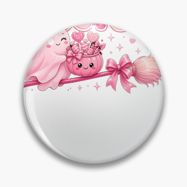 Item preview, It's October Cute Pink Halloween Ghost designed and sold by HappyVibration.