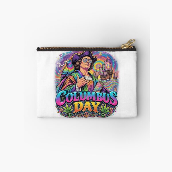 Item preview, Psychedelic Columbus Day Groovy Shaka Pirate designed and sold by Nela-&-Lena.