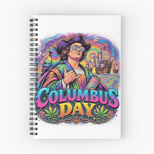 Item preview, Psychedelic Columbus Day Groovy Shaka Pirate designed and sold by Nela-&-Lena.