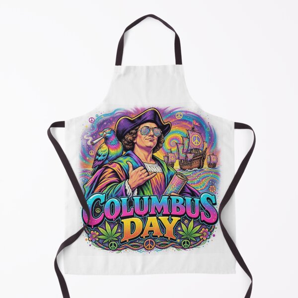 Item preview, Psychedelic Columbus Day Groovy Shaka Pirate designed and sold by Nela-&-Lena.