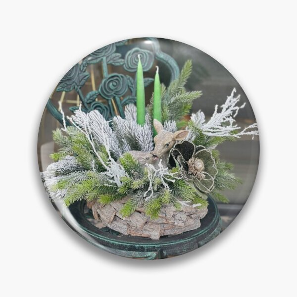 Item preview, Enchanted Forest Deer Christmas Centerpiece Card of Rustic Woodland Holiday Reindeer Greeting Card designed and sold by Ingr1d-M3deea.