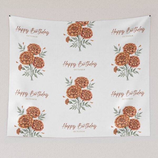Item preview, Happy Birthday October Marigold Bouquet designed and sold by NuvoraNest.