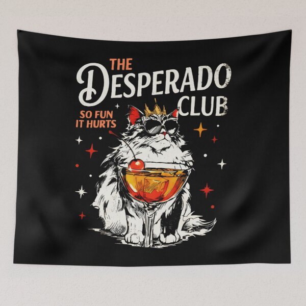 Item preview, Desperado Cat Tees Funny Cowboy Cat Cocktail Graphic Tee Gift For Friend designed and sold by uimjerunok.