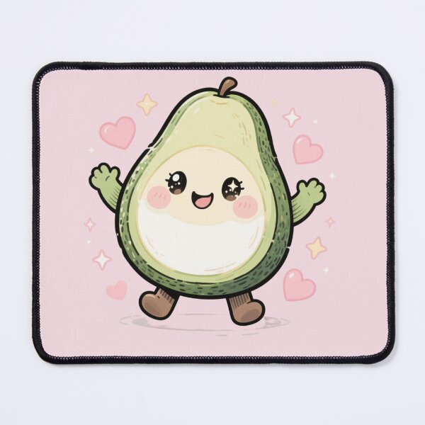 Item preview, Cute Kawaii Avocado Love Pink Hearts Design designed and sold by LenNo9881.