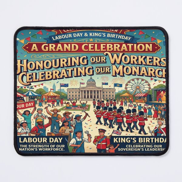 Item preview, Dual Celebration Poster for Labour Day and King's Birthday designed and sold by Solomon-Ent-144.