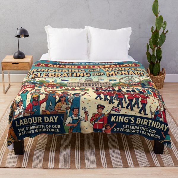 Item preview, Dual Celebration Poster for Labour Day and King's Birthday designed and sold by Solomon-Ent-144.