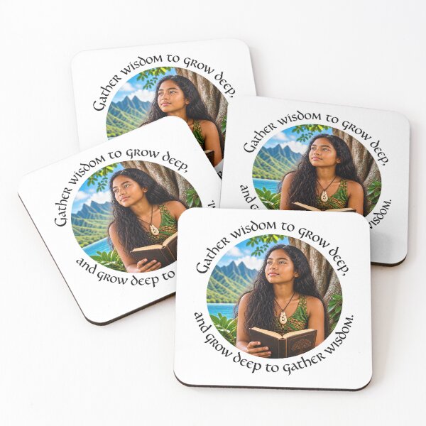 Item preview, Polynesian Wisdom Proverb - Gather wisdom to grow deep | Pacific Art designed and sold by ShakaLife.org.
