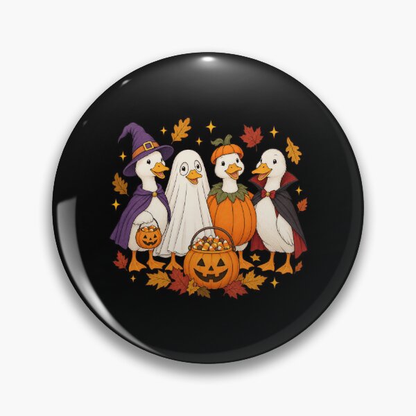 Item preview, Halloween Ducks And Goose themes Candy Pumpkin Art Artwork designed and sold by adiencarteras.