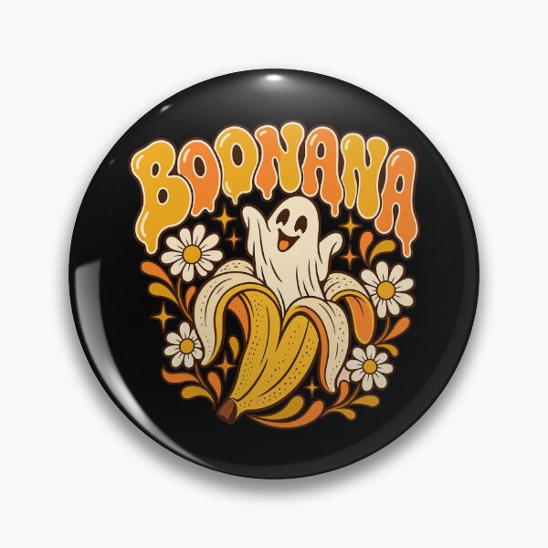 Item preview, Boonana Banana Ghost 70s Groovy Daisy Flower Fruit Artwork designed and sold by Aqouiatiqe.
