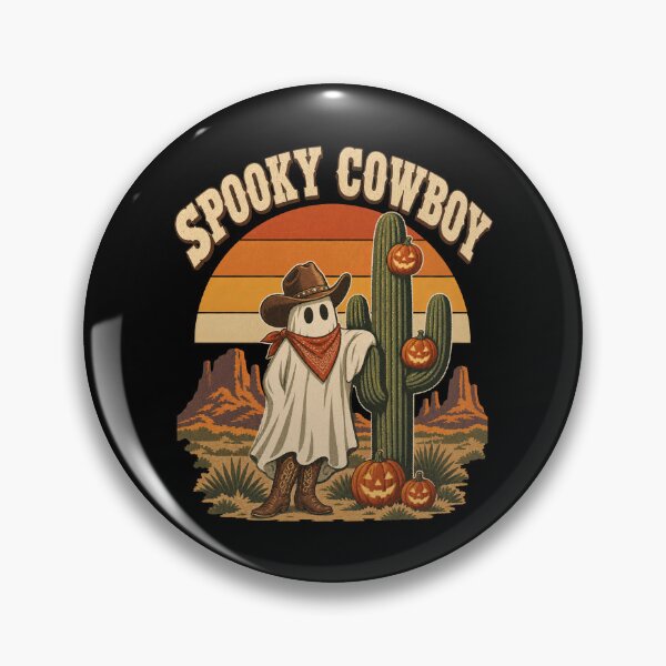 Item preview, Spooky Cowboy Ghost Western Desert Cactus Sunset Art Artwork designed and sold by adiencarteras.