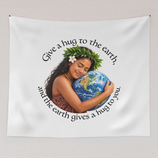 Item preview, Polynesian Conservation Proverb - Give a hug to the earth | Pacific Art designed and sold by ShakaLife.org.