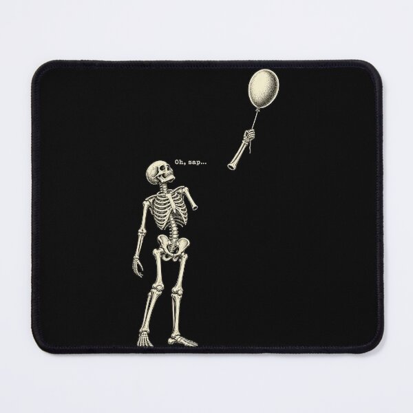Item preview, Skeleton Detached Arm Floating Balloon Vintage Etching Print designed and sold by Aqouiatiqe.