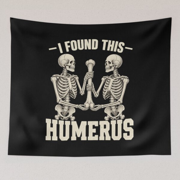 Item preview, I Found This Humerus Skeletons Retro Halftone Comedy Artwork designed and sold by adiencarteras.