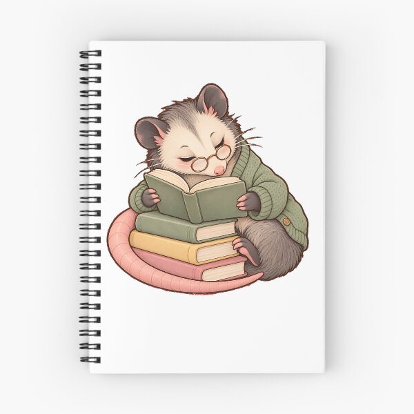 Item preview, Cute Reading Opossum with Books designed and sold by naragon4289.