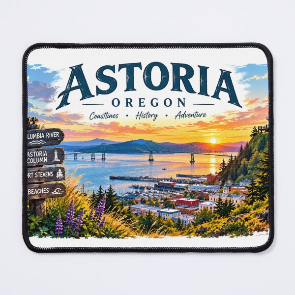 Item preview, Astoria Oregon | Columbia River Coastal Travel Art designed and sold by Mathias Yakubu Design.