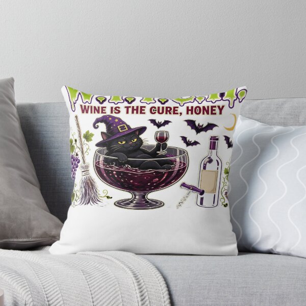 Item preview, W.I.T.C.H. Wine Is The Cure, Honey Funny Halloween designed and sold by HappyVibration.