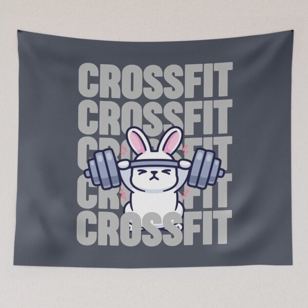 Item preview, CrossFit Bunny Weightlifting Cute Fitness designed and sold by PodunkClothing.