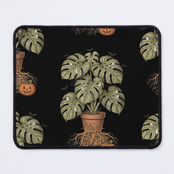 Item preview, Haunted Monstera Halloween - Spooky Ghost Plant with Circuit Roots and Pumpkin designed and sold by Aisha Reda.