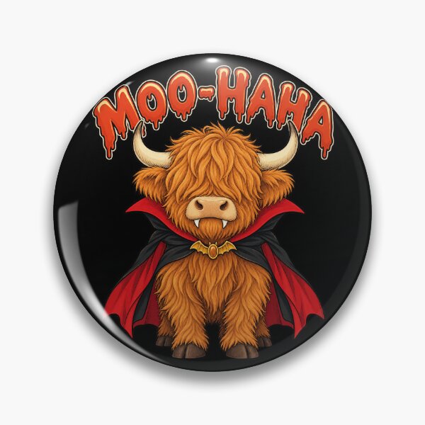 Item preview, Moo Haha Charming Vampire Highland Cow Bat Wings Halloween designed and sold by yassin-stags.