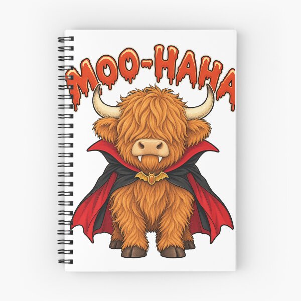 Item preview, Moo Haha Charming Vampire Highland Cow Bat Wings Halloween designed and sold by yassin-stags.
