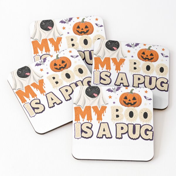 Item preview, My Boo Is A Pug Pug Halloween Ghost designed and sold by HappyVibration.
