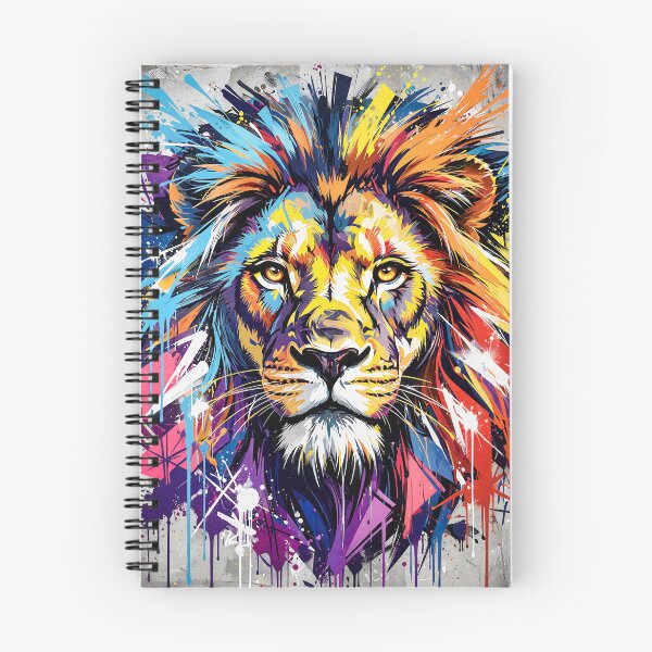 Item preview, Colorful Graffiti Lion Portrait - Urban Wildlife Street Art designed and sold by Marcu Ioachim.
