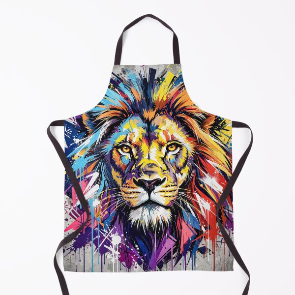 Item preview, Colorful Graffiti Lion Portrait - Urban Wildlife Street Art designed and sold by Marcu Ioachim.