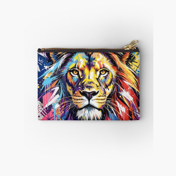 Item preview, Colorful Graffiti Lion Portrait - Urban Wildlife Street Art designed and sold by Marcu Ioachim.