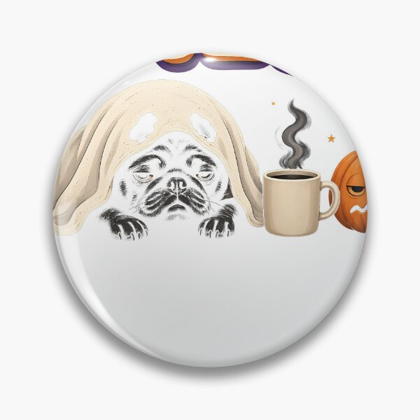 Item preview, Meh Lazy Pug Ghost Halloween designed and sold by HappyVibration.