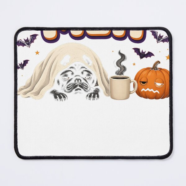 Item preview, Meh Lazy Pug Ghost Halloween designed and sold by HappyVibration.