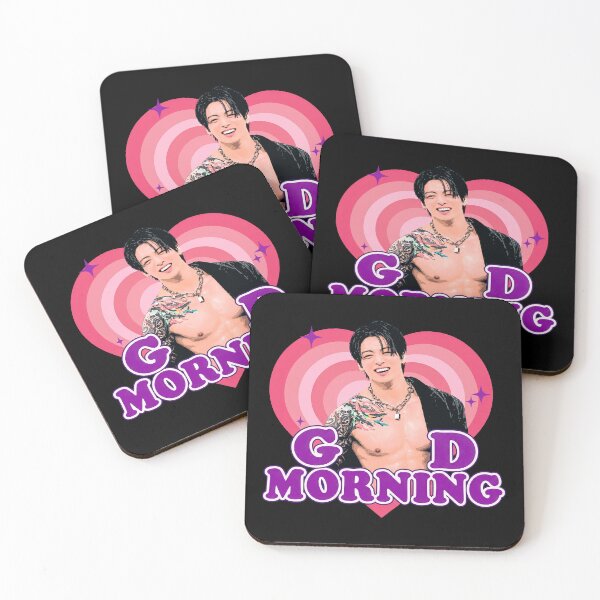 Item preview, Jungkook ABS Good Morning Heart Kpop Fan Art designed and sold by SonnyGilmore.
