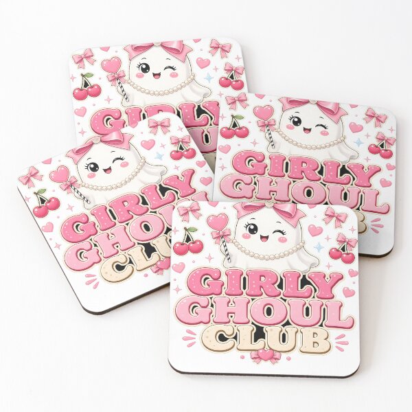 Item preview, Girly Ghoul Club Pink Ghost Halloween designed and sold by HappyVibration.
